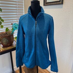 Port Authority Teal Blue Full-Zip Sweatshirt
